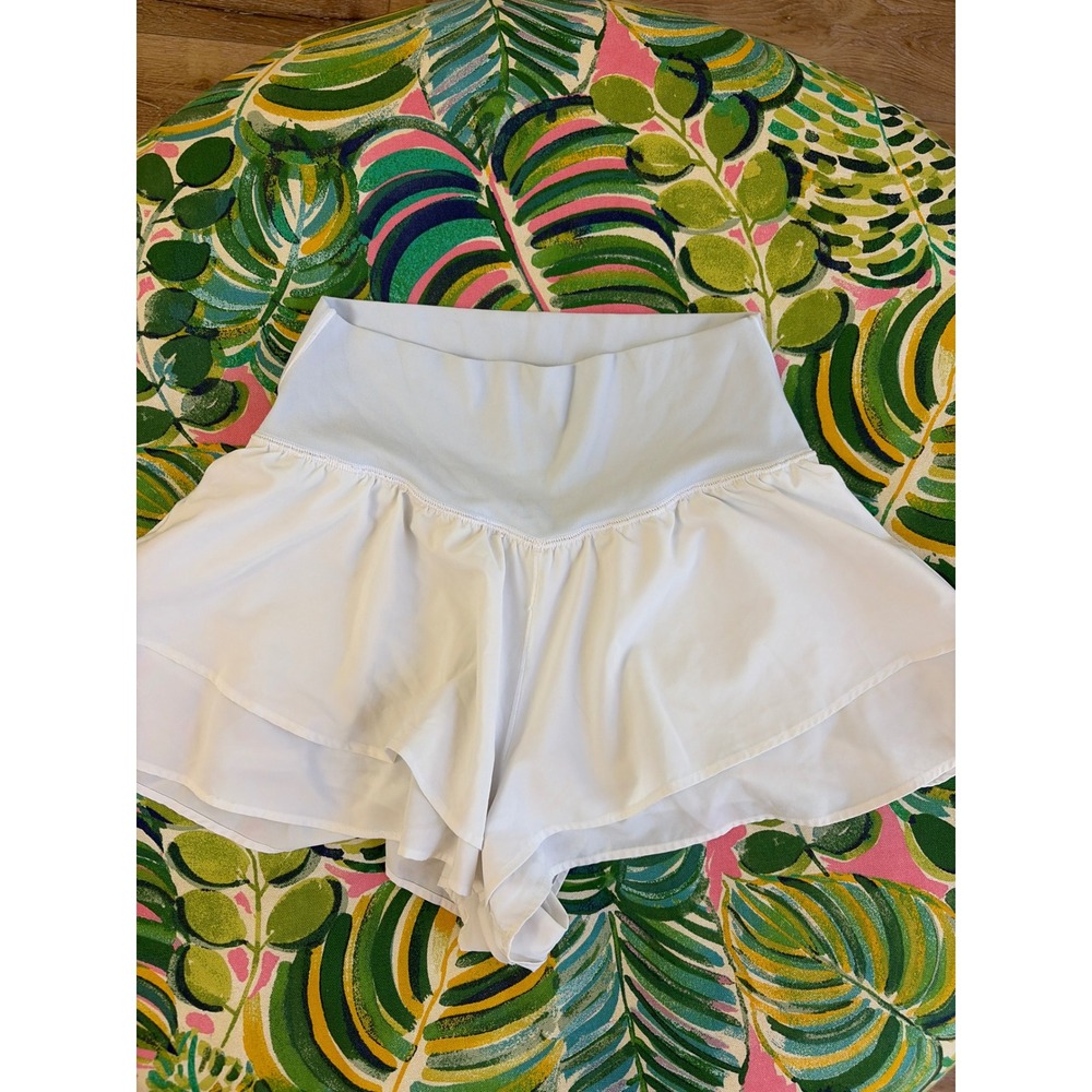 OFFLINE by Aerie Real Me Flowy Shorts White High Waisted Athletic Skort Medium
